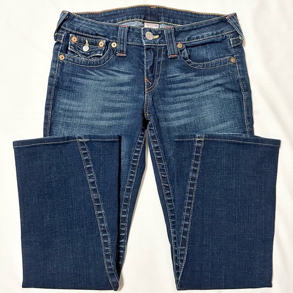 Women’s True Religion Joey Big T Twist Flare Dark Stretch Denim Jeans - 30 - Picture 6 of 16